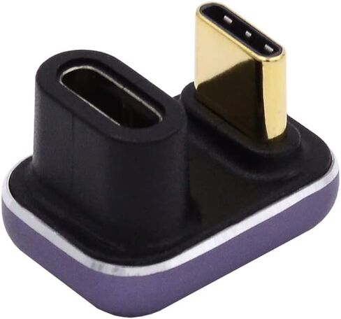 Cablecc USB4 نوع C ذكر إلى أنثى 240 واط قوة 40 جيجابت في الثانية حتى أسفل الزاوية البيانات 8K محول فيديو للهاتف NS الكمبيوتر المحمول in Saudi Arabia