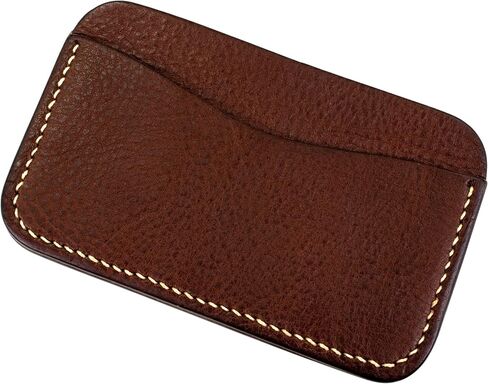 Card Wallet 100% Handmade Chemical Free Leather Minimalist Card Wallet For Men & Women Slim Wallet Fits Up To 6 Cards/IDs in Saudi Arabia