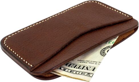 Card Wallet 100% Handmade Chemical Free Leather Minimalist Card Wallet For Men & Women Slim Wallet Fits Up To 6 Cards/IDs in Saudi Arabia