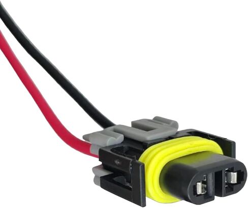 1 PC H11 Female Socket Wire Harness Connectors, Fog Light Harness Plug, DJ7028Y-2.8-21 Car Waterproof Adapter (Black) in Saudi Arabia