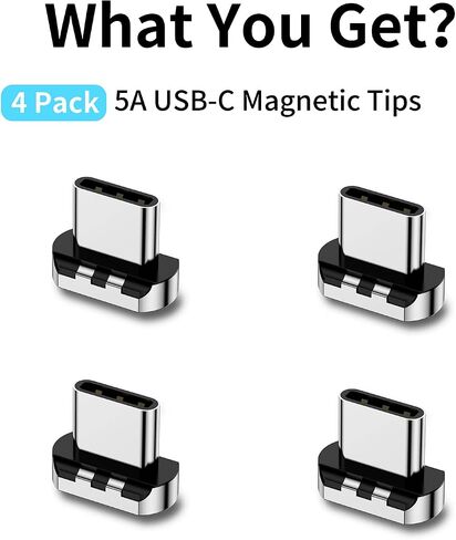 Magnetic Connector Tips Head 24 Pins for USB-C Android Devices (4 Pack), only Compatible 100W Magnetic USB-C Adapter USB 3.1 in Saudi Arabia