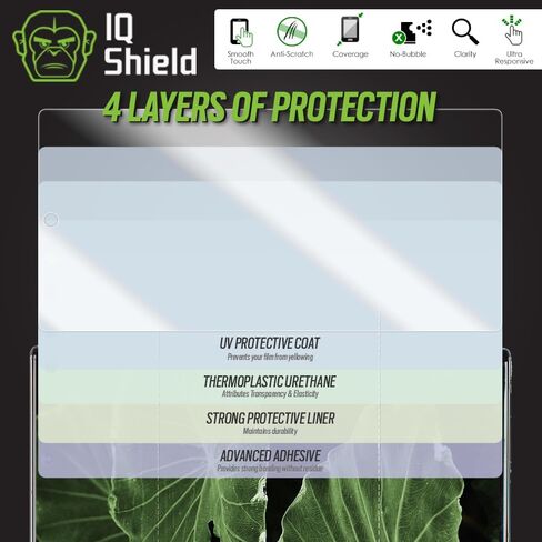 واقي شاشة IQShield متوافق مع هاتف Samsung Galaxy Note 10+ Plus (Note 10+ 5G، شاشة 6.8 بوصة) (عبوتان) (صديق للحافظة) طبقة TPU شفافة مضادة للفقاعات in Kuwait