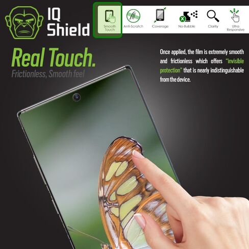واقي شاشة IQShield متوافق مع هاتف Samsung Galaxy Note 10+ Plus (Note 10+ 5G، شاشة 6.8 بوصة) (عبوتان) (صديق للحافظة) طبقة TPU شفافة مضادة للفقاعات in Kuwait