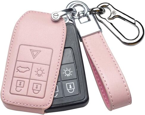 HIBEYO Key Case Cover for Volvo Smart Car Key Accessories with Keychains in Saudi Arabia