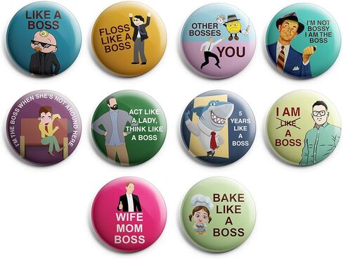 أزرار Pinback بتصميمات مضحكة وجذابة (عبوة من 10 قطع) in Kuwait