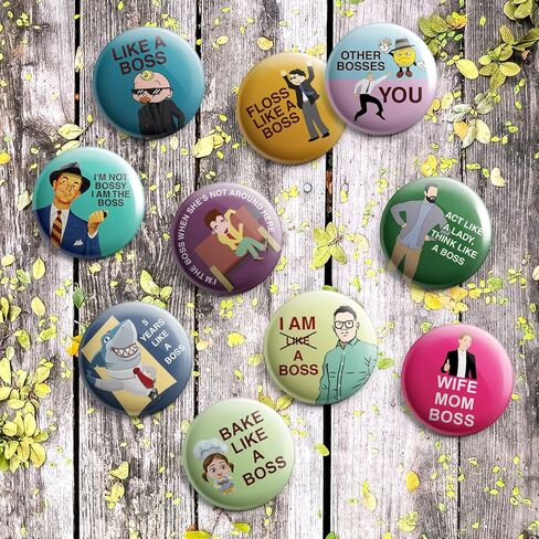 أزرار Pinback بتصميمات مضحكة وجذابة (عبوة من 10 قطع) in Kuwait