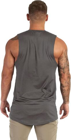 تيشيرت رجالي بدون أكمام للتمرين في صالة الألعاب الرياضية سريع الجفاف ملابس رياضية صيفية للشاطئ كاجوال بدون أكمام مقاس أساسي من M إلى 3XL in Kuwait