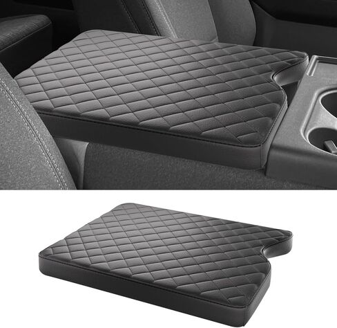 غطاء وحدة التحكم المركزية لسيارة Ford 2015-2024 F150،2017-2024 F250 F350 F450 مع مقعد قفز 40/20/40، غطاء مسند ذراع جلدي واقي وسادة وحدة التحكم المركزية (مقعد القفز فقط) in Kuwait