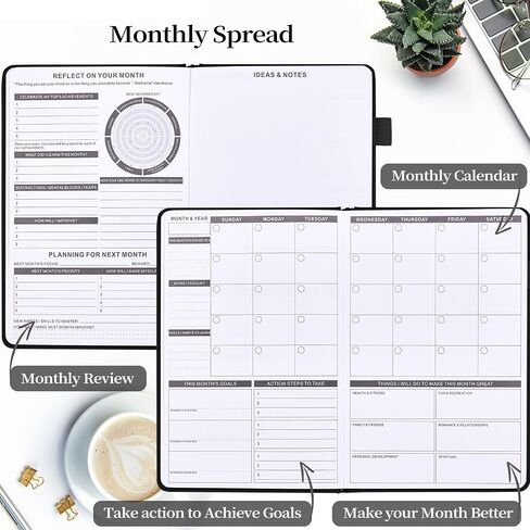 JUBTIC Hourly Planner Undated, Appointment Book 2025 Hourly Daily Weekly and Monthly, Budget Planner, Schedule & Work Planner with Time Slot from 6:00am-9:00pm, A5 Size Academic Planner(Purple) in Saudi Arabia