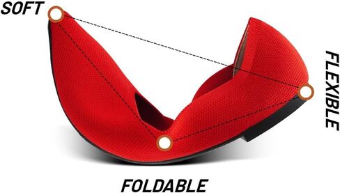 أحذية JBB النسائية المسطحة بمقدمة مدببة أحذية الباليه المحبوكة بكعب منخفض سهلة الارتداء للمشي فستان كاجوال بدون كعب أحمر 9.5 in Kuwait