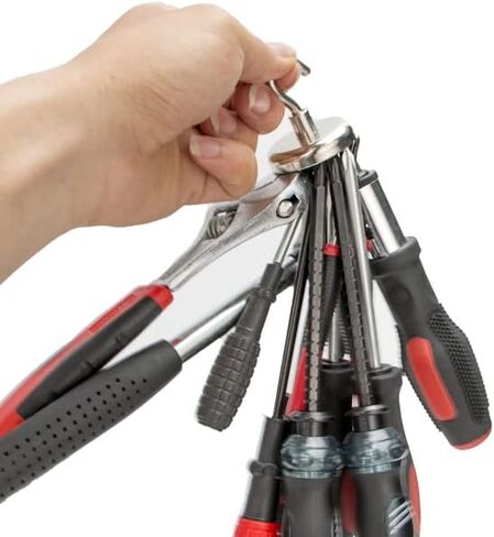 خطافات مغناطيسية للأرض النادرة من Realth بوزن 20 رطلًا، مغناطيس نيوديميوم قوي مع خطاف بلون فضي 20 حزمة للمطبخ والمستودعات والرحلات البحرية وأماكن العمل والمكتب in Kuwait