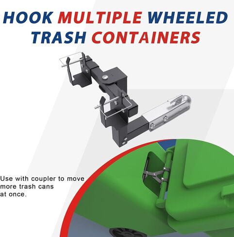 ELITEWILL سلة المهملات بعجلات يمكن متعهد النقل مع وصلة وصلة الكرة المقرنة الكرة التي شنت سلة المهملات الناقل، سلة المهملات سحب الناقل يصلح لشاحنة السيارات سيارة الدفع الرباعي عربة الغولف ATV UTV مع كرة وصلة in Kuwait