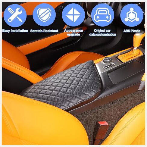 Center Console Armrest Cover for Chevrolet Corvette C7 2014-2019, Centre Armrest Seat Box Cover, Armrest Arm Rest Pad, Middle Consoles Cushion Protector Mat (Fabric) in Saudi Arabia