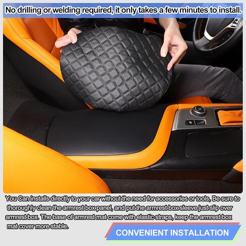 Center Console Armrest Cover for Chevrolet Corvette C7 2014-2019, Centre Armrest Seat Box Cover, Armrest Arm Rest Pad, Middle Consoles Cushion Protector Mat (Fabric) in Saudi Arabia