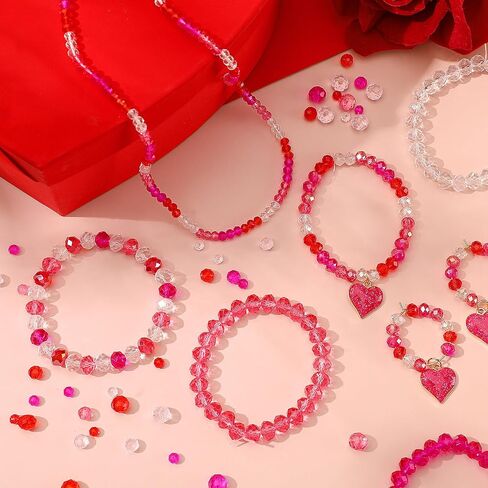 Christmas Crystal Beads,1000PCS Christmas Beads for Jewelry Making, Christmas Red Green White AB Beads Christmas Glass Crystal Beads for Bracelets Christmas Crafts in Saudi Arabia
