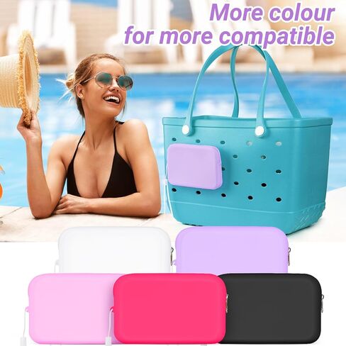 Phone Holder for Bogg Bag, Momlife Charms for Bogg bag,Soft Silicone Insert Accessories and Attachment Compatible with All Bogg Bags, Black in Saudi Arabia