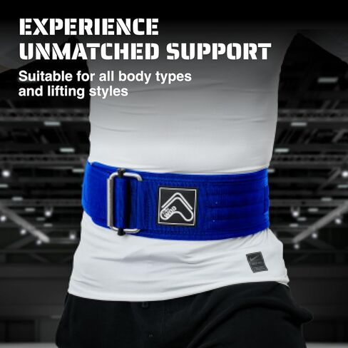Tribe WOD Weight Lifting Belt - 3.9''x35.4" - Self-Locking Powerlifting Belt with Enhanced Stability - Gym Support for Squats, Deadlifts, and Powerlifting Workouts - Training Element - Multiple Colors in Kuwait
