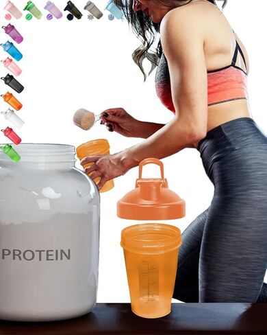 A Small Blue Water Cup w. Wide Mouth Screw Lid,Snap Cap & Classic Loop Hook,Scale Marks of 4-12 OZ,Pefect for Protein Shakes,Coffee,Smoothie.BPA Free,Certified Premium PP5,Dishwasher Safe,Leak Proof. in Kuwait