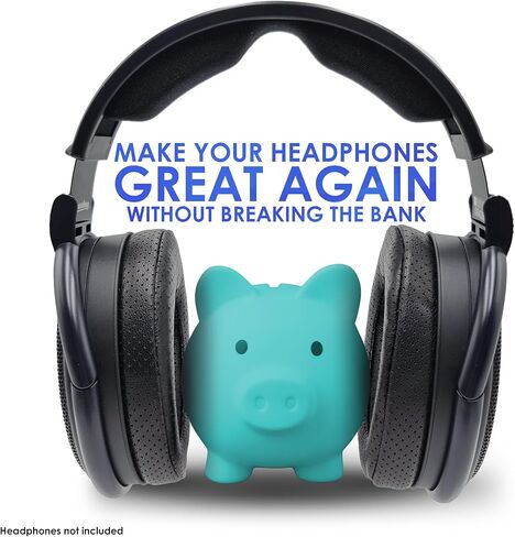 AHG Replacement Ear Pads & Headband Cushion Pad Compatible with Sennheiser Headphones HD600 HD650 HD660S HD 660S2 Massdrop X HD 6XX HD58X Jubilee HD580-Sheepskin Leather & AHG Dual-Layer Foam (Black) in Kuwait