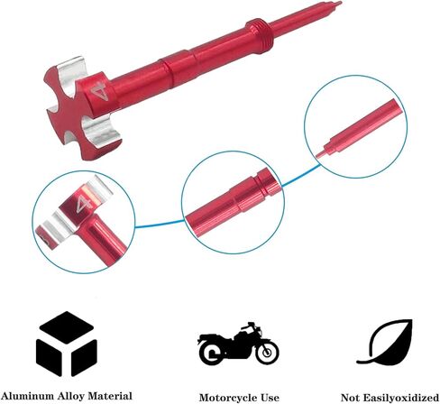 Air Fuel Mixture Screw CNC Adjust Carb FCR Air Screw Compatible with KEIHIN Carburetor Four-Strokes FCR Carbs Motorcross Motorcycle (Red) in Saudi Arabia