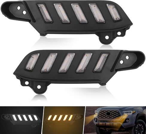 LED الجبهة العلوي الجانب ماركر الأبيض العنبر النهار تشغيل ضوء مصباح بدوره إشارة صالح ل تاكوما 2016 2017 2018 2019 2020 2021 2022 in Saudi Arabia
