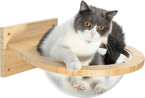 Yangbaga Cat Shelves & Perches for Wall Pack of 5, Wall Mounted Bamboo Cat Climbing & Jumping Board with Sisal Scratching Padding for Sleeping, Scracthing and Excercising in Saudi Arabia