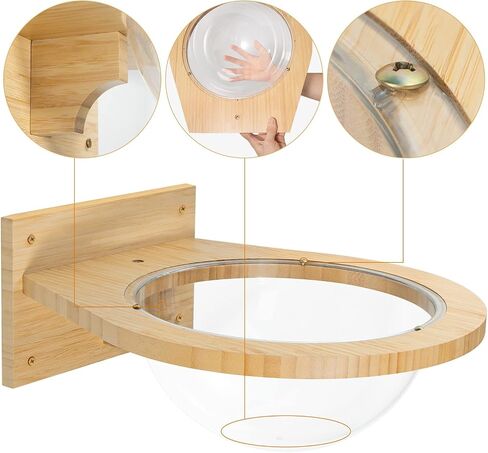 Yangbaga Cat Shelves & Perches for Wall Pack of 5, Wall Mounted Bamboo Cat Climbing & Jumping Board with Sisal Scratching Padding for Sleeping, Scracthing and Excercising in Saudi Arabia