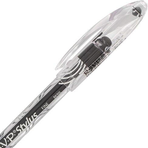 Pentel RSVP STYLUS Ballpoint Pen, Fine Line, Black Ink (BK90L-A) (12 count) in Saudi Arabia