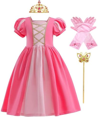MYRISAM Girls Princess Costume Summer Dresses Halloween Christmas Birthday Party Pageant Cotton Ball Gown w/Accessories in Saudi Arabia