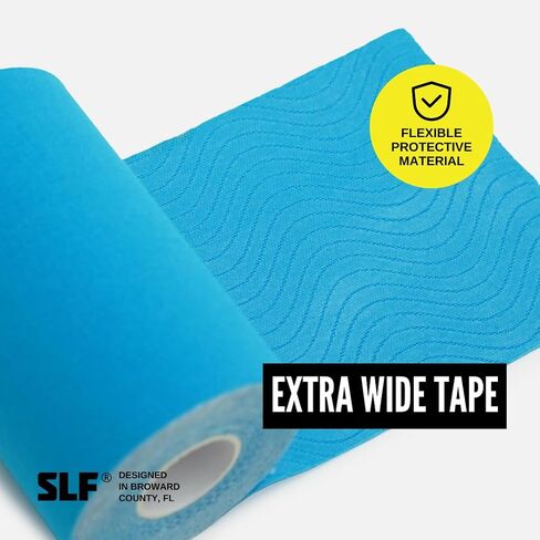 SLEEFS Turf Tape (White) - Perfect Football Arm Tape / Extra Wide Athletic Tape - Flexible, Waterproof, Ultra Sticky Kinesio / Kinetic / Kenesiology Tape in Saudi Arabia