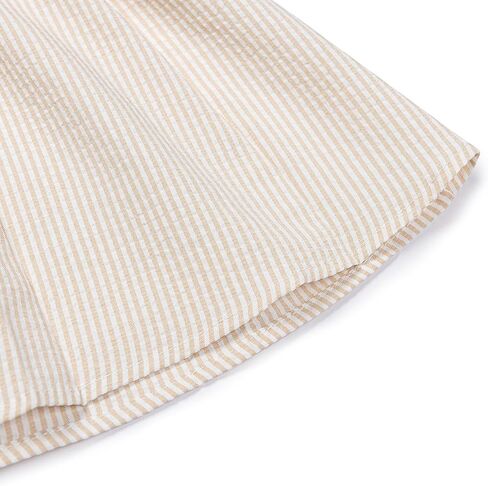 Women's Summer Casual Short Sleeve Waist Button Ruffled Skirt Dress in Kuwait