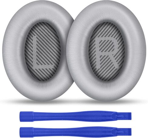 زوج واحد من وسائد الأذن بديلة لسماعات الرأس QuietComfort 35 (QC35) وQuiet Comfort 35 II (QC35 II) فوق الأذن، وسائد أذن بديلة من الجلد الناعم، أسود in Kuwait