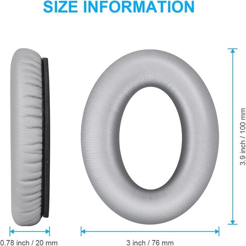 زوج واحد من وسائد الأذن بديلة لسماعات الرأس QuietComfort 35 (QC35) وQuiet Comfort 35 II (QC35 II) فوق الأذن، وسائد أذن بديلة من الجلد الناعم، أسود in Kuwait