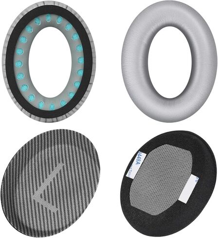 زوج واحد من وسائد الأذن بديلة لسماعات الرأس QuietComfort 35 (QC35) وQuiet Comfort 35 II (QC35 II) فوق الأذن، وسائد أذن بديلة من الجلد الناعم، أسود in Kuwait