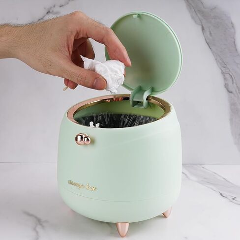 Mini Desk Trash Can with Lid with Trash Bag 90pcs 2.5 L/0.7 Gallon Pink Plastic Countertop Garbage Bin with Removable Inner Tiny Waste Basket for Office Dresser Bedroom in Kuwait