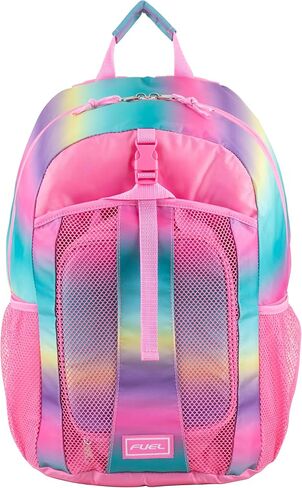 FUEL Lunch Backpack Set Water Resistant Dome Bookbag Bag Soft Reusable Insulated Cooler Lunch Box Thermal Travel Office Lunch Bag, Orange & Black in Kuwait