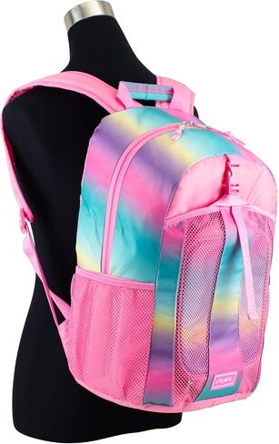 FUEL Lunch Backpack Set Water Resistant Dome Bookbag Bag Soft Reusable Insulated Cooler Lunch Box Thermal Travel Office Lunch Bag, Orange & Black in Kuwait
