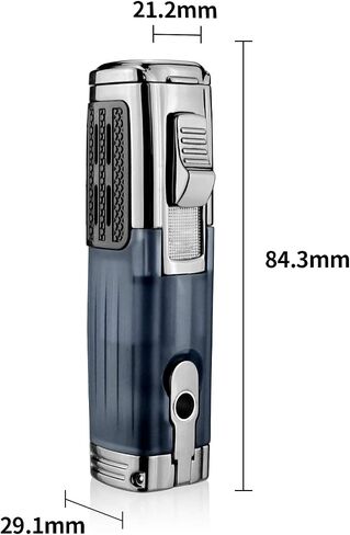 Cigar Torch Lighter Butane Refillable Triple Jet Flame Cigar Lighters with Punch(Without Gas) in Saudi Arabia