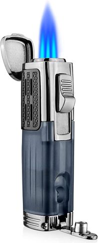 Cigar Torch Lighter Butane Refillable Triple Jet Flame Cigar Lighters with Punch(Without Gas) in Saudi Arabia