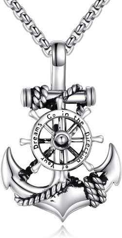 Anchor Necklace for Men Women Anchor Jewelry Gifts for Him Birthday in Saudi Arabia