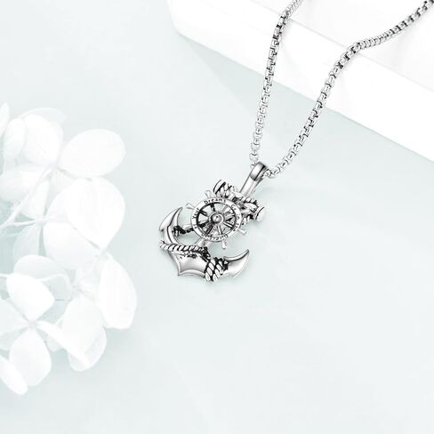 Anchor Necklace for Men Women Anchor Jewelry Gifts for Him Birthday in Saudi Arabia