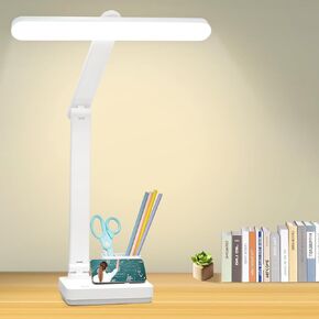 Cordless Desk Table Lamp Reading Light Rechargeable Battery 4000mah, Tall & Large Light 50 LED,Touch 3 Modes,2 Ways Power,Dimmable, Wireless Bedroom Bedside Lamp,20 Inch