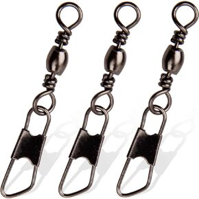 AGOOL Fishing Swivels Snap Swivels Fishing Tackle Barrel Swivels with Nice Snaps High Strength Solid Rings Fishing Connector Fishing Snap Swivels Fishing Accessories Fishing Tackle