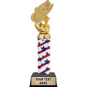 Crown Awards 11" Custom Fishing Trophies - Fishing Competition Award Trophy Prime