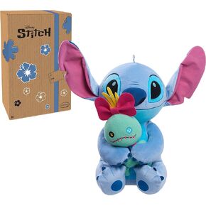 Disney Classics 23 Inch Jumbo Plush with Lil Friend, Stitch & Scrump Stuffed Animal, Officially Licensed Kids Toys for Ages 2 Up, Christmas Gifts and Presents, Amazon Exclusive