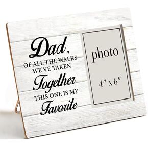 Father of the Bride Gift Wood Picture Frame Photo Frame for Tabletop or Wall Display, Gift From the Bride to Dad (for 4x6 Photo)