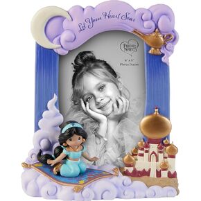 Precious Moments Disney Princess Jasmine Picture Frame | Let Your Heart Soar Disney Jasmine Resin/Glass Photo Frame | 4x6 Photo | Aladdin | Hand-Painted