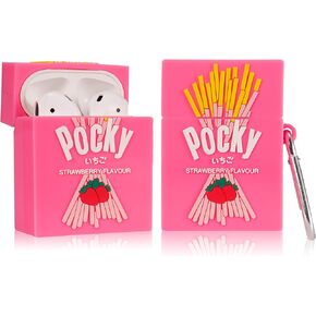 Joyleop Cookie Case for Airpods 1/2, Cute Cartoon Fun Funny 3D Food Design Kids Girls Teens Boys Cover, Kawaii Cool Stylish Fashion Soft Silicone Character Trendy Air pods Cases for Airpod 1&2