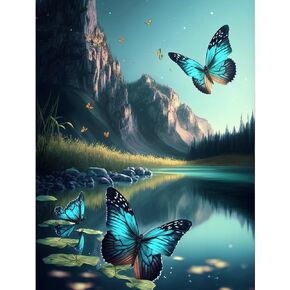 CoHraeu 5D Diamond Painting Kits for Adults Penguin, DIY Diamond Art Kits Full Round Drills Paint with Diamonds Mosaic Beads Paint by Number Home Decor 8x12 inch