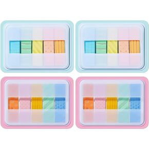 NEWEST 400 Pieces Cute Page Markers Flag Tab, Transparent Memo Sticky Note Pad, Writable Repositionable PET Pop Up Index Label Geometric Book Tag Strip for Marking Highlighting Annotating, 10 Patterns